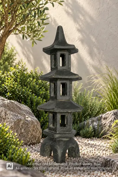 Product image of the product “Three-Stage Garden Lamp, 103 cm Height, Cast Stone, Antique Finish Colour ”